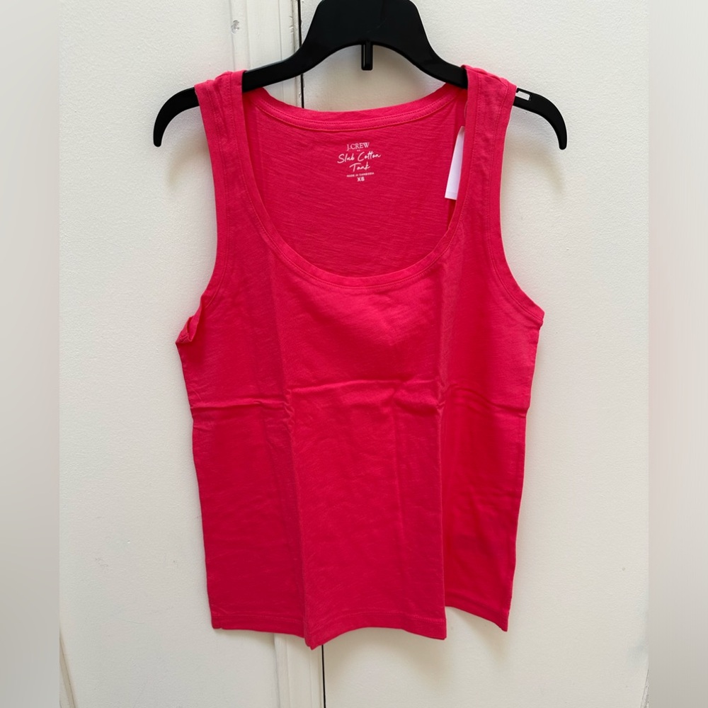 NWT J Crew cotton slub pink tank top